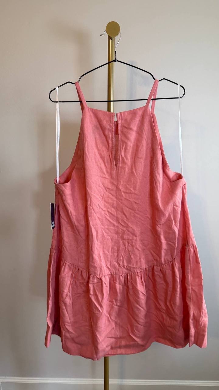 Donna Morgan The Good Journey Keyhole Mini Dress Size XL Brandied Apricot NWT