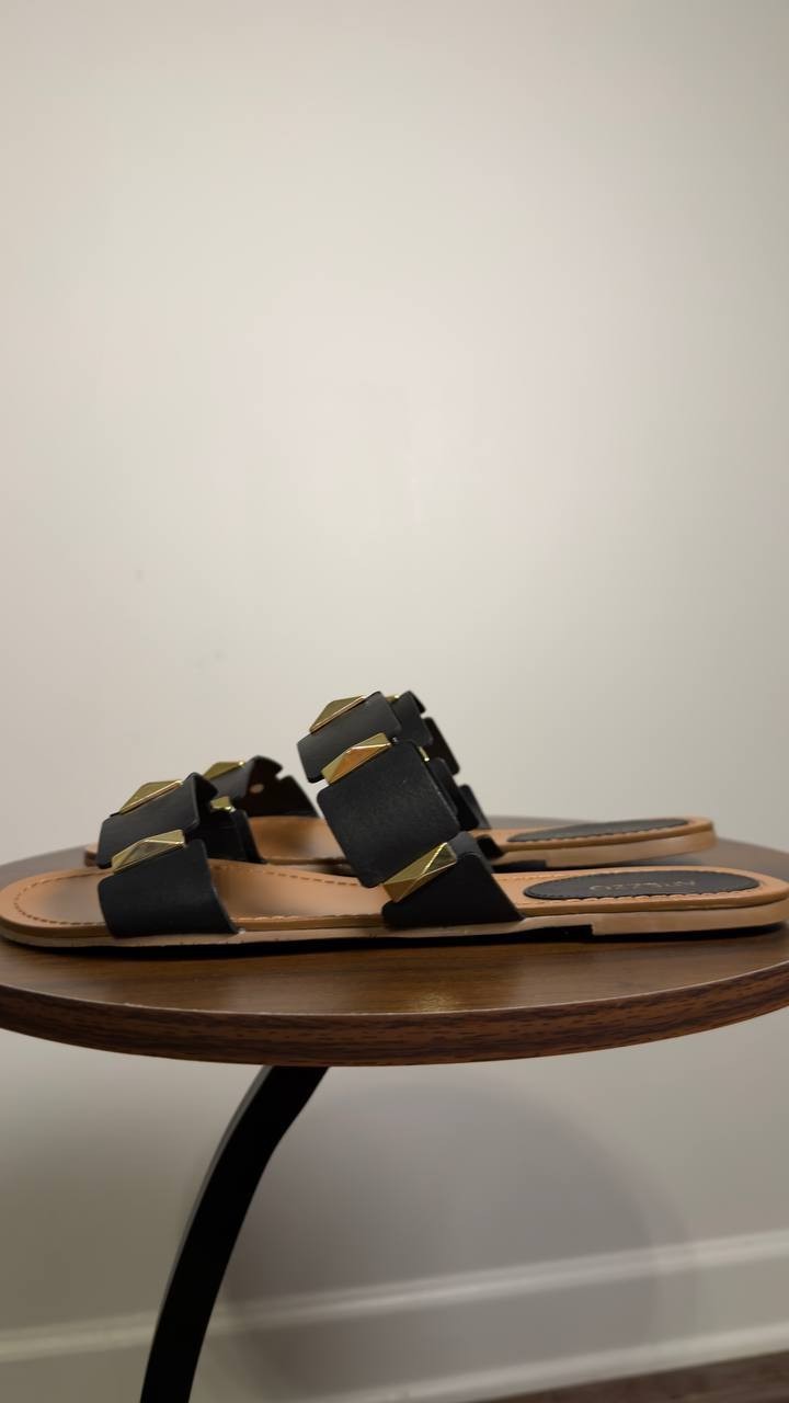 Arezzo  Slide  Sandals  Black  8.5  B  New  $79