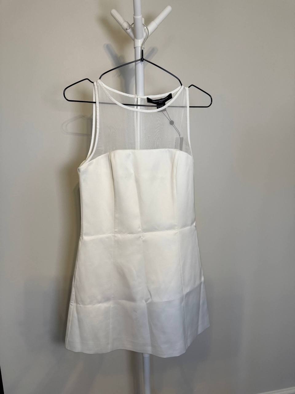 French Connection Carey Boat‑Neck Satin Dress – Size 0 – NWT – $148