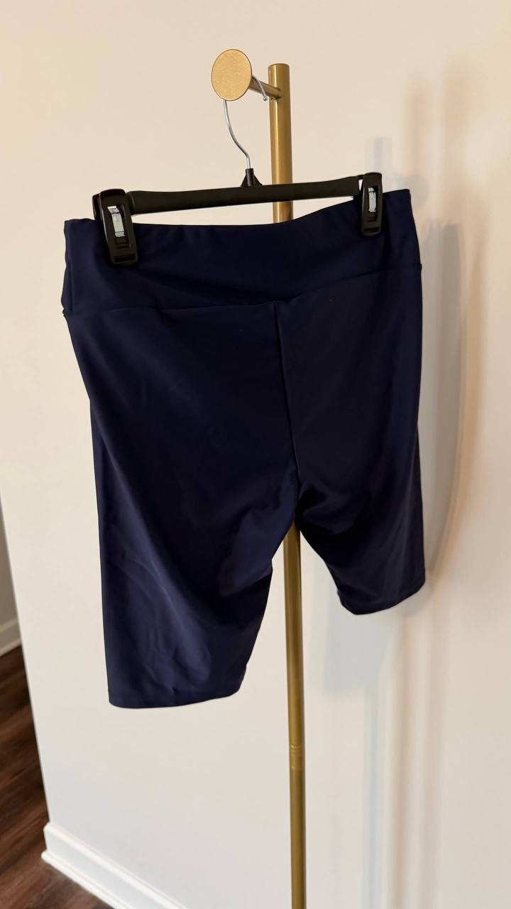 Calypsa by ModLi Long Bike Swim Shorts Size L NWT Navy  Swim Bottoms msrp$59.95
