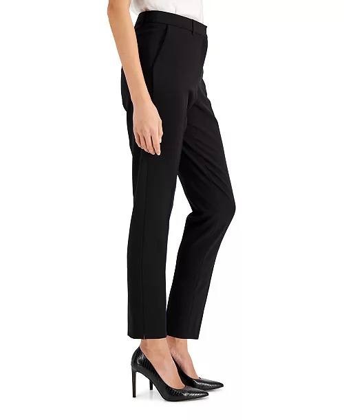 Tahari ASL Shannon Straight‑Leg Suit Pants Black 6 NWT $89