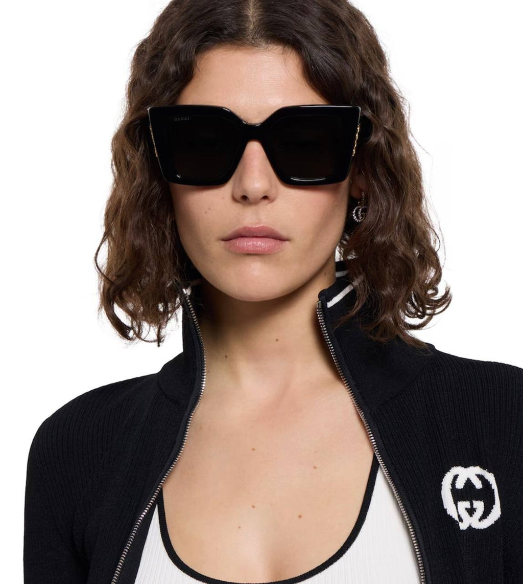Gucci  Cat‑Eye  Sunglasses  Black  OS  NWT  $575