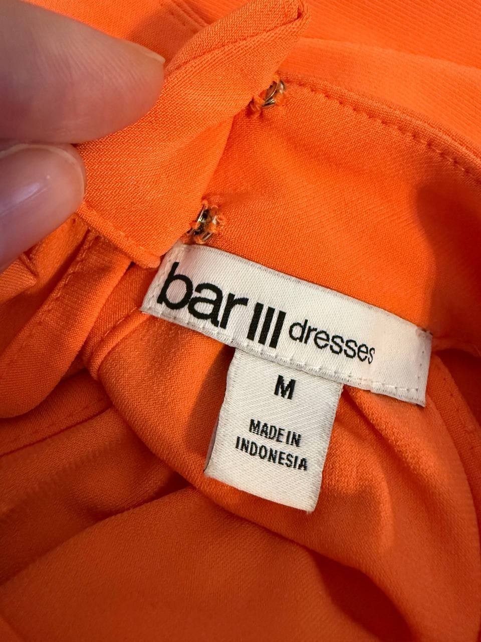 Bar III Women’s Knit High‑Neck Maxi Dress – Orange – Size M – Good Condition