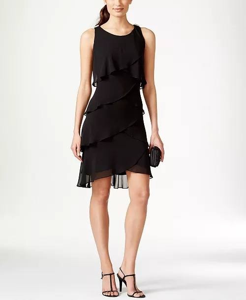SLNY Tiered Chiffon Dress – Size 8 – NWT – $99