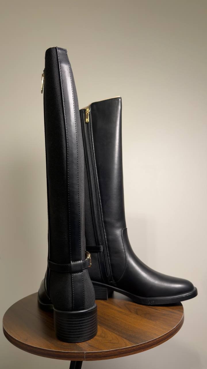 Tommy  Hilfiger  Riding  Boots  Black   8M  New  With  Box  $159