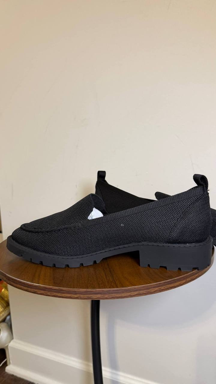 Tahari Black Knit Polyester Slip‑On Loafers 10M New in Box MSRP $70