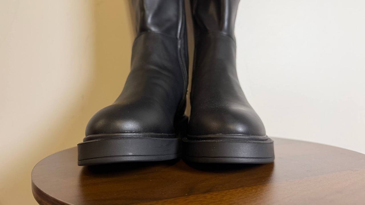 G.C. Shoes Ayla Riding Boots 7 Black Vegan Leather Tall Zip NIB msrp$109.99