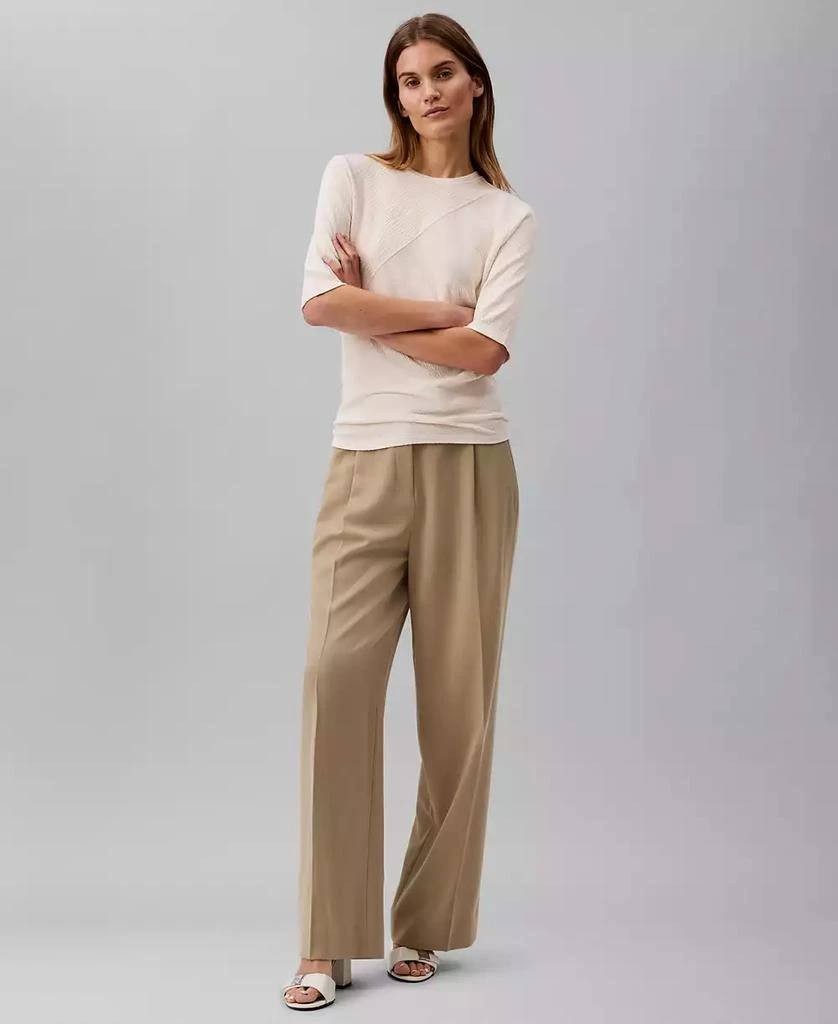 Calvin Klein Women’s Textured‑Knit –Ivory– Size L/G – NWT – $59