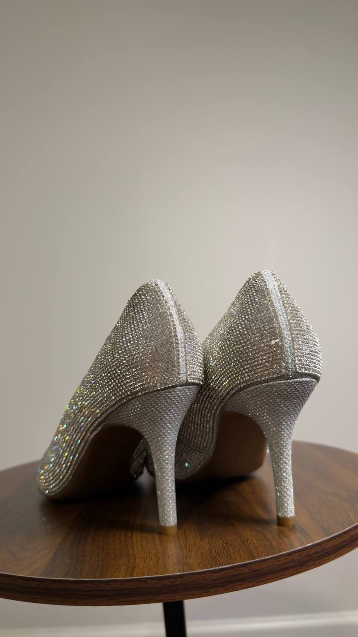 I.N.C.  International  Concepts   Pumps  Silver  Crystal  8M  New  $89.90