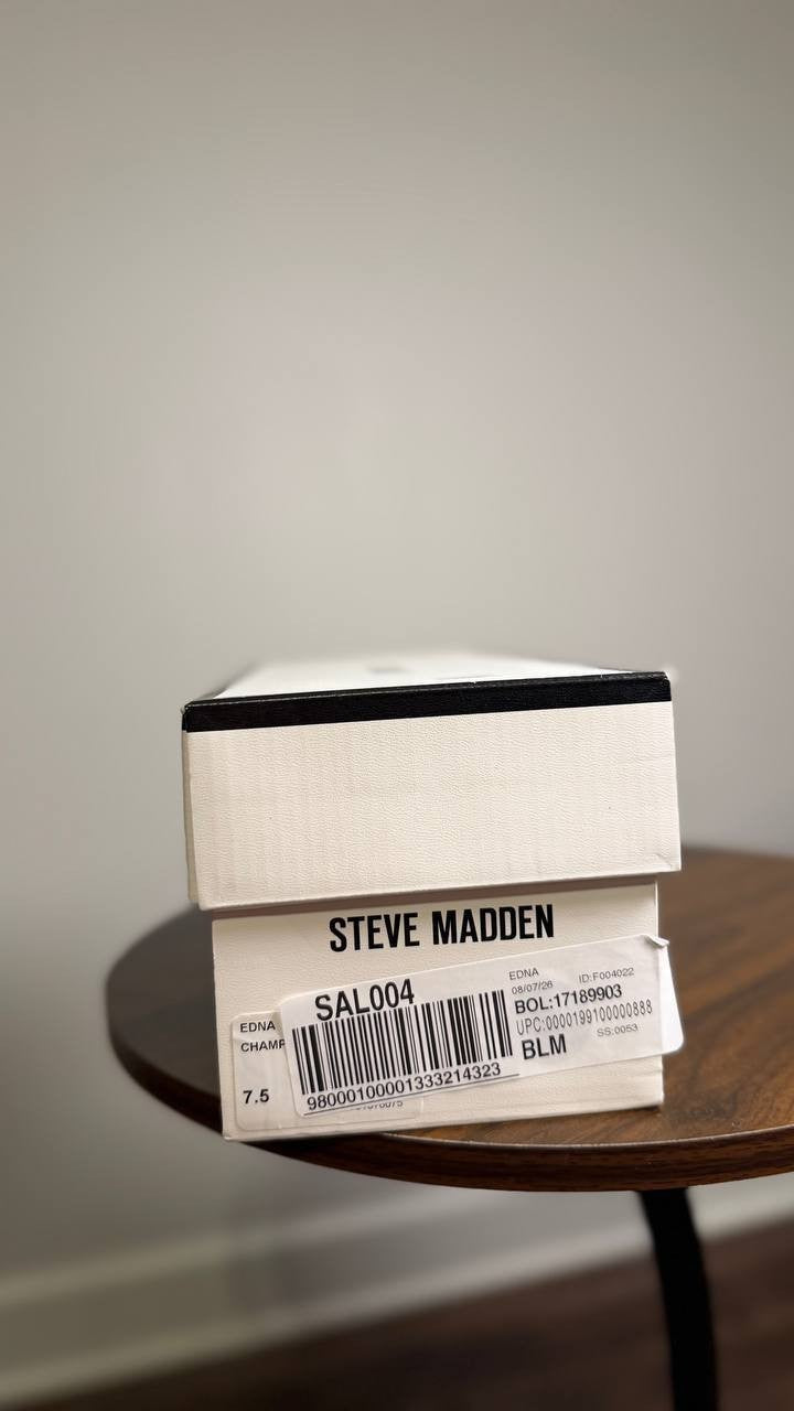 Steve  Madden  Edna  Slide  Dress  Sandals  Champagne  7.5  New  $109