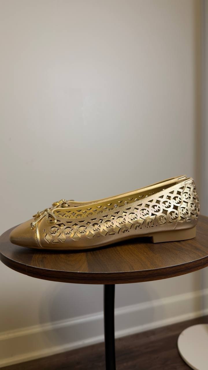 Michael  Michael  Kors  Ballet  Flats  Pale  Gold  7.5  M  New  $110