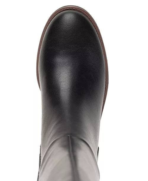 Style & Co Cyruss Tall Boots 10M Black Wedge Round Toe Memory Foam NIB msrp$99