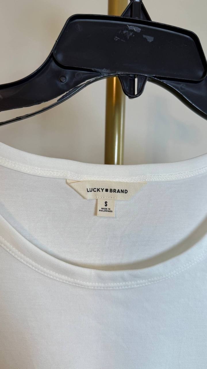 Lucky Brand Sandwash Dolman T-Shirt White Size S/P NWT $39.50