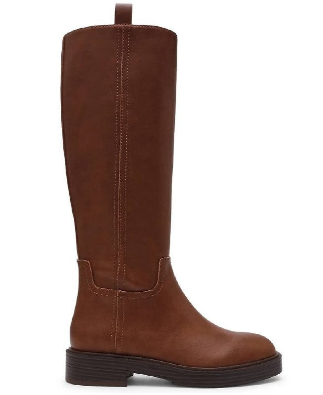 DV Dolce Vita Jernie Boots 10M Tan Smooth Riding Round Toe NIB msrp$99