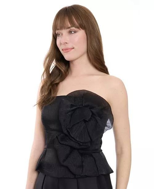 Muse Women’s Flower Top Black Size 8 NWT $99
