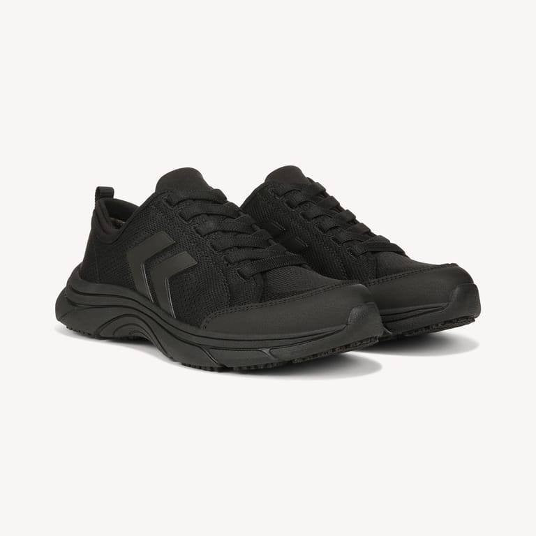 Dr. Scholl’s Black Textile Slip‑On Work Shoes 9M NIB $65