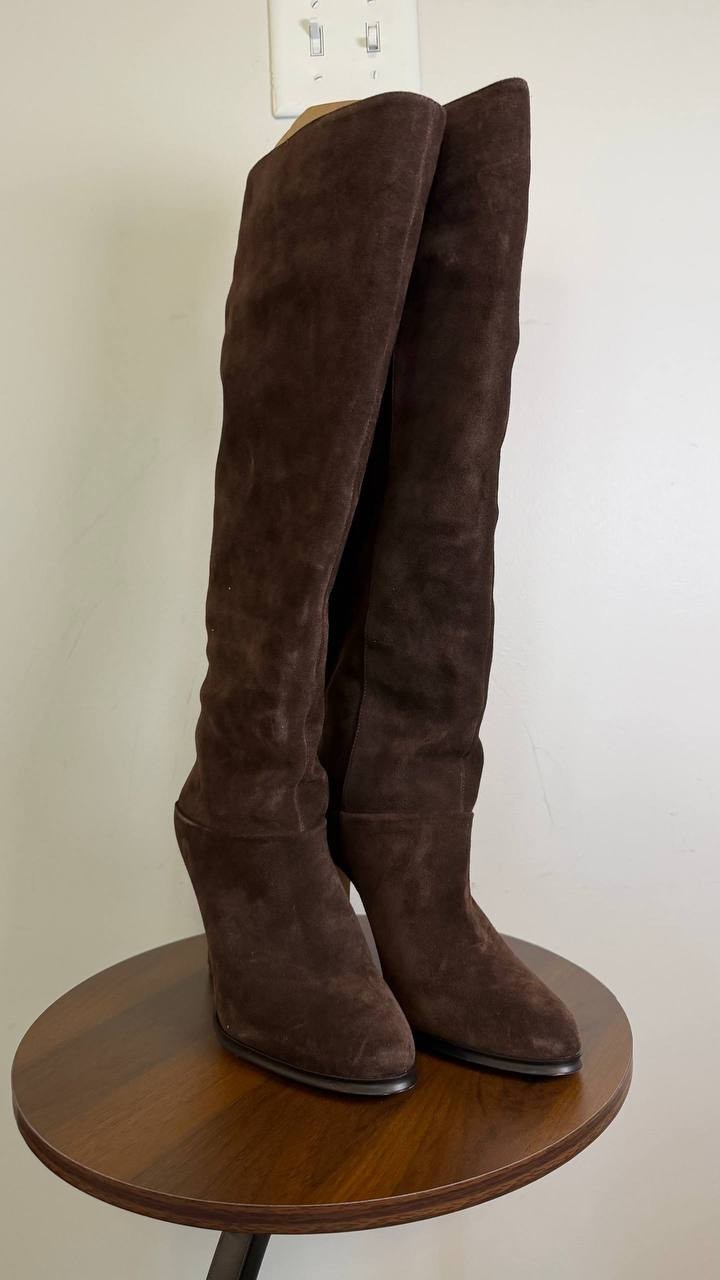 Vince Camuto Women’s Sorina Slouchy Knee‑High Boots Brownie 7.5M Suede MSRP $259