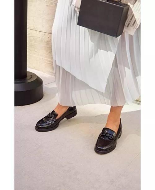 LifeStride Black Faux Leather Loafers 11M NIB MSRP $89.99