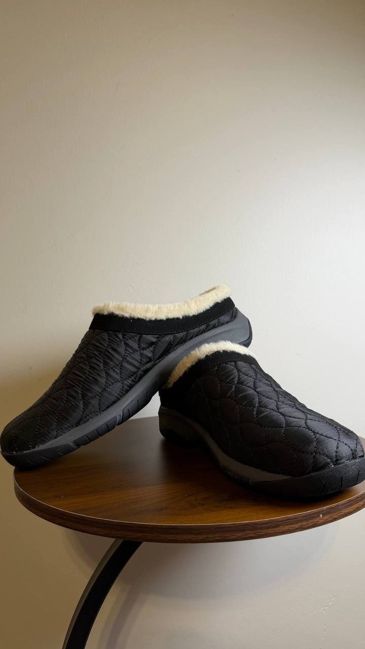 Easy Spirit Wimmy Mules 9W Black Cozy Water‑Repellent Comfort NIB msrp$85