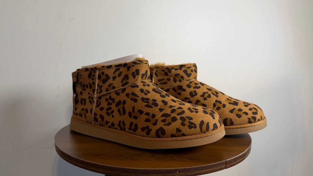 Juicy Couture Kelsey Booties 11 Leopard Round Toe Cold‑Weather NIB msrp$69