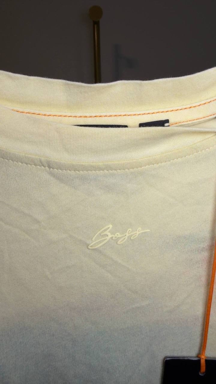 BOSS Print T‑Shirt Pastel Yellow L NWT $79