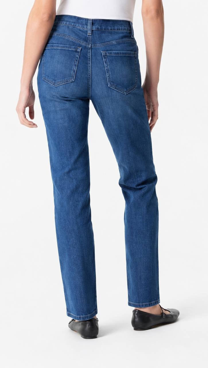 Gloria Vanderbilt Petite Amanda High Rise Straight Jeans Frisco 12P NWT $48