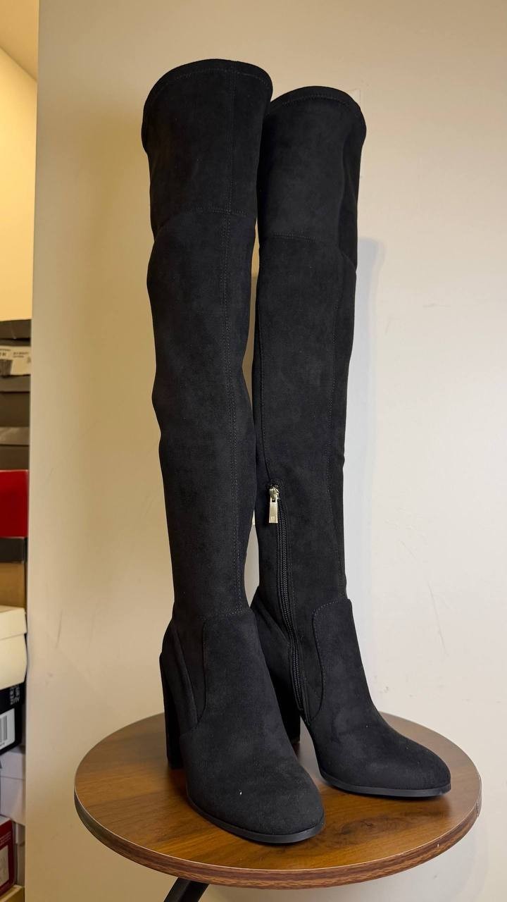 Kenneth Cole Josie Round Toe Over‑The‑Knee Boots Black Women’s 5.5M NWB $179