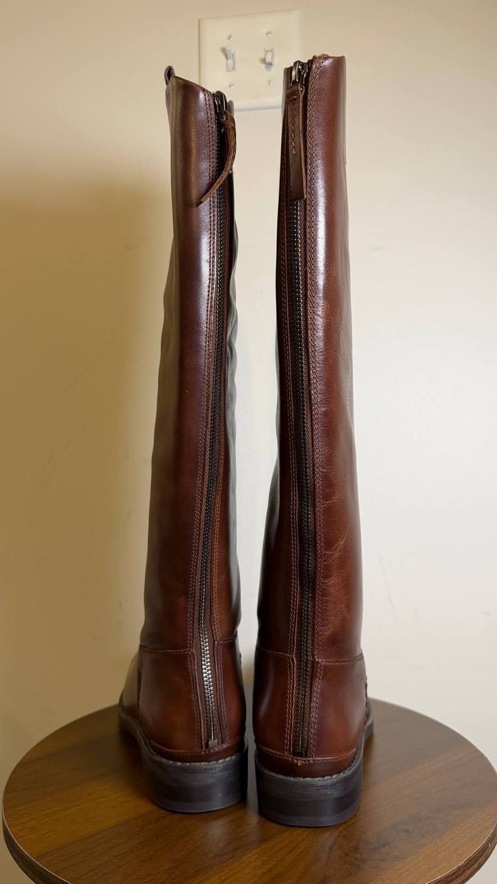 Franco Sarto Women’s Meyer Wide Calf Riding Boots Brown 10M Leather $275 NWB