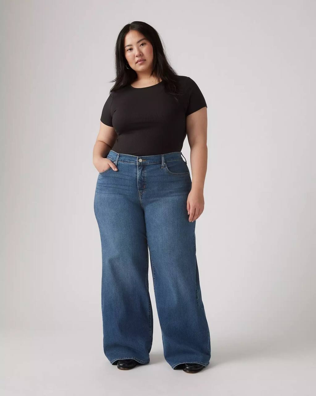 Levi’s 318 Shaping Wide Leg Jeans Plus Size Blue 16W NWT $69.50