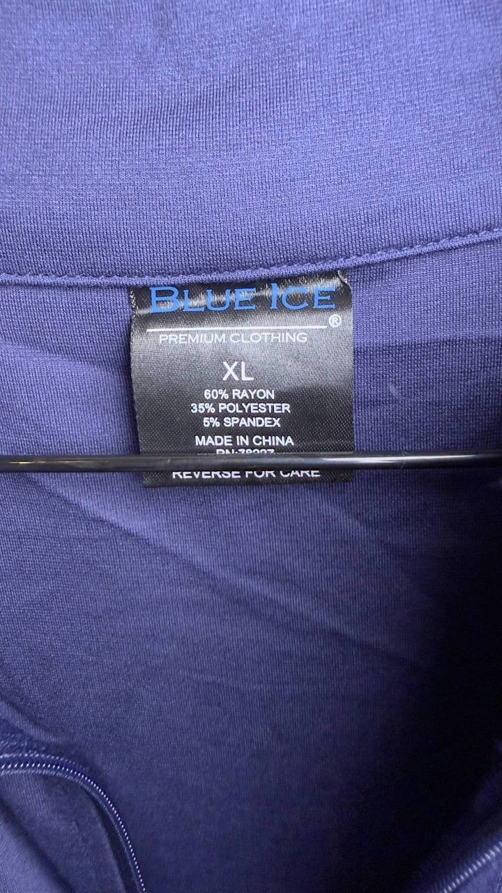 Blue Ice Premium Clothing Rayon‑Blend Zip Jacket Navy XL NWT $99