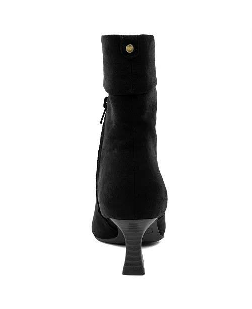 Jones New York Black Microsuede Dress Booties 7.5M New in Box MSRP $89.50