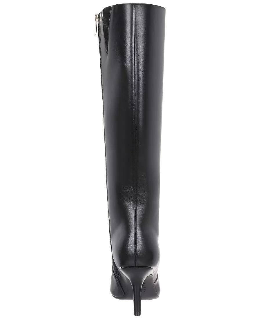 INC Mckennaa Boots 7W Black Beauty Pointy Toe Stiletto Knee‑High NIB msrp$99.90