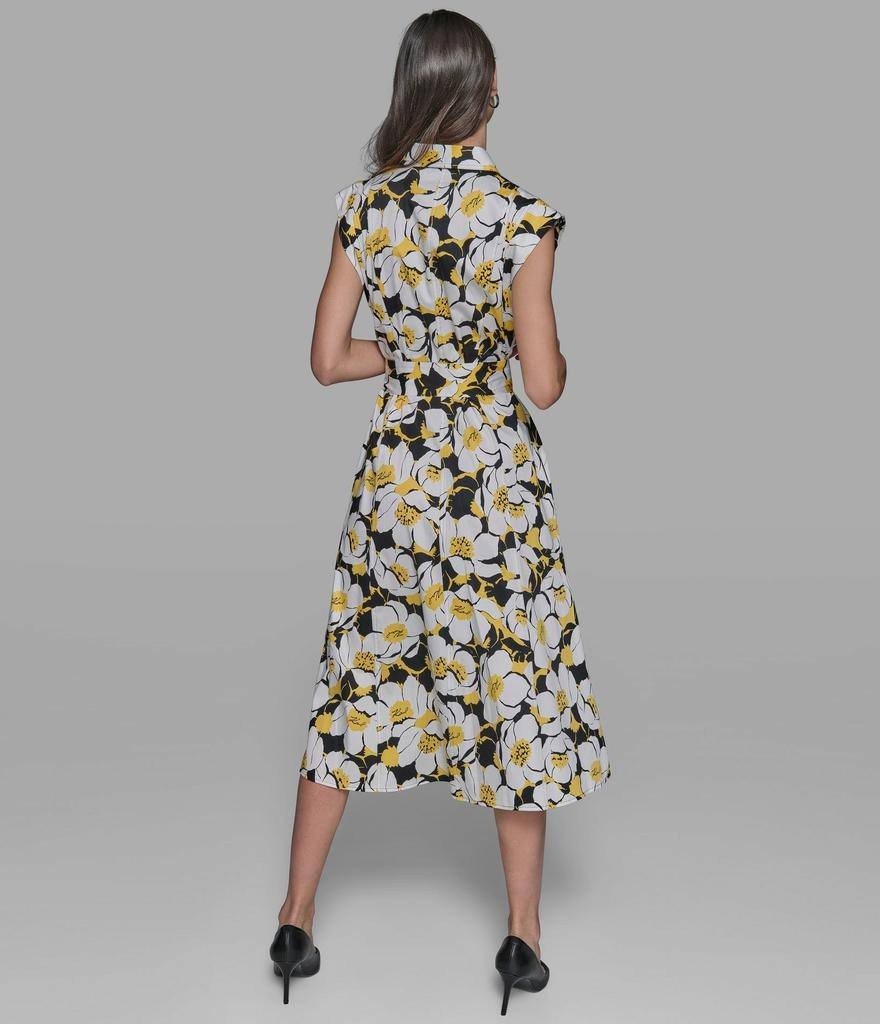 Karl Lagerfeld Paris Women’s Fit & Flare Floral Dress Yellow Size 6 NWT $159