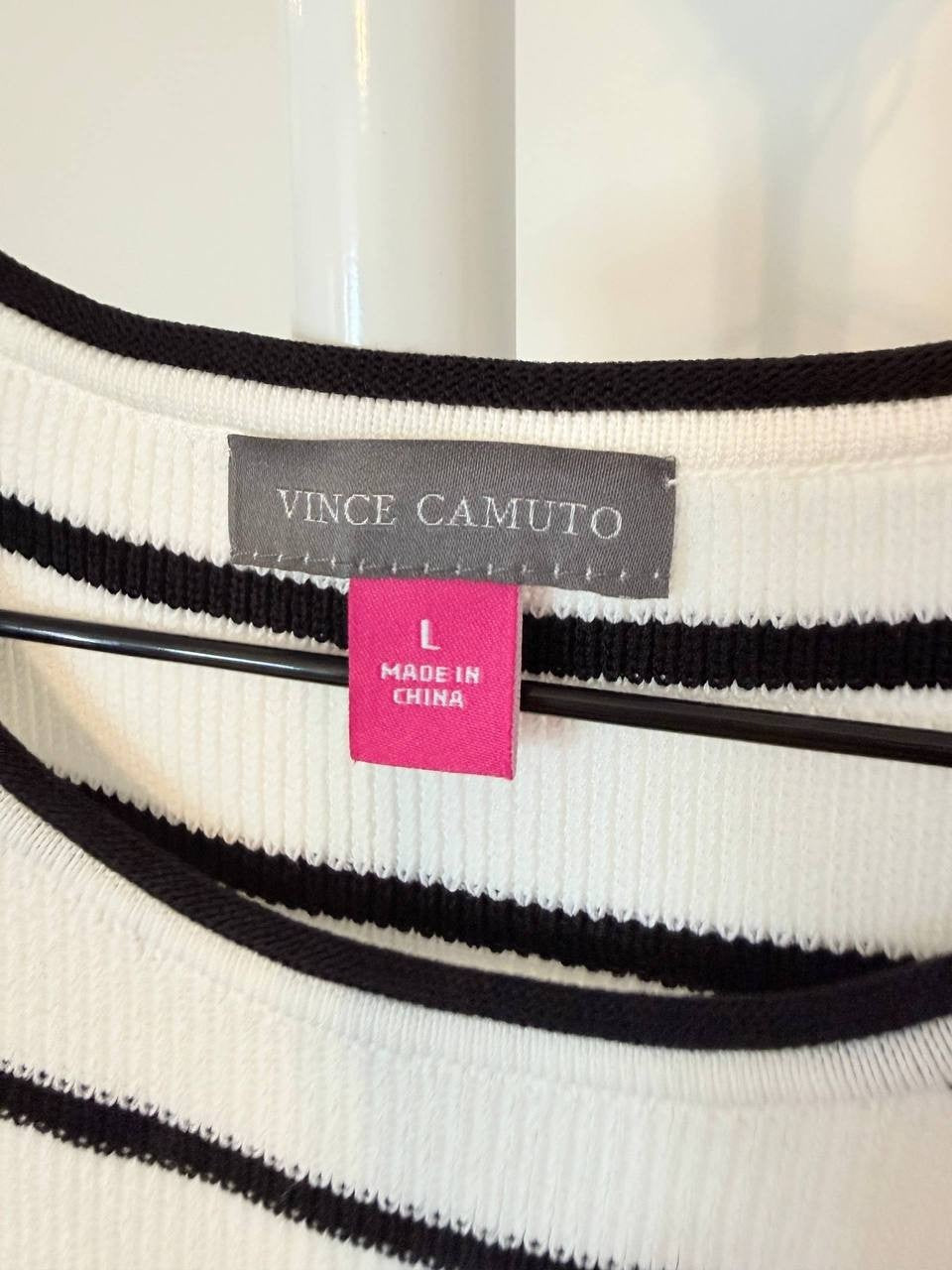 Vince Camuto Striped Sleeveless Blouse – Size L – NWT – $79