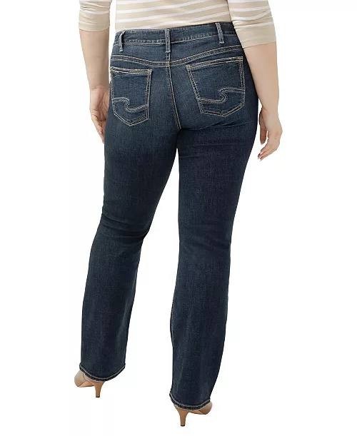 Silver Jeans Co Suki Mid Rise Curvy Slim Bootcut Jeans Indigo 16W NWT $84