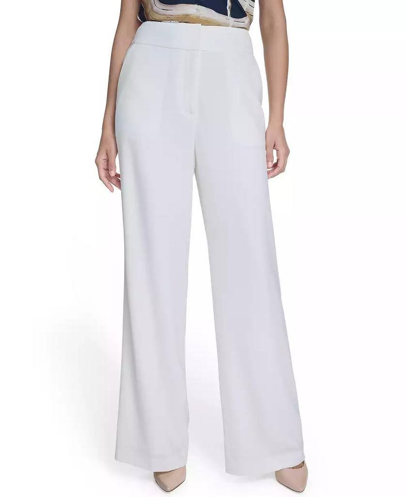 Calvin Klein High‑Rise Wide‑Leg Pants White Size 10 NWT $109