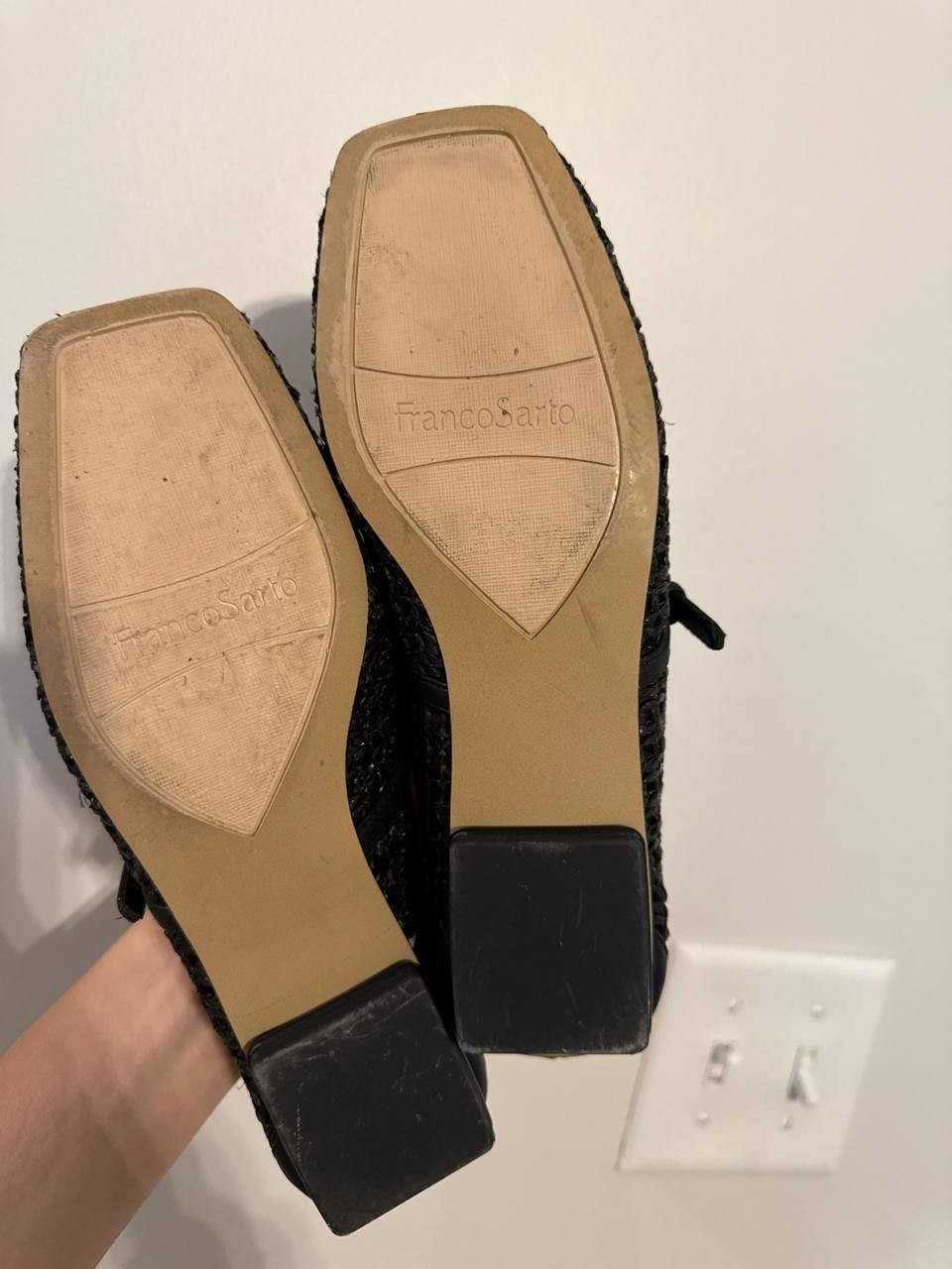 Franco Sarto “Tinsley” Mary Jane Flats – Size 6M – Black Mesh – Preowned