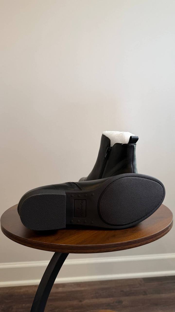 Style & Co Aidenn Block Heel Booties Black 8M Man‑Made $79.90 NWB