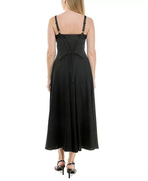 Taylor Dress 12 Black Sleeveless Fit & Flare Tie-Front NWT MSRP $138 Elegant