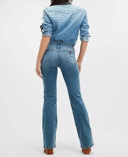 GUESS Sexy Mid‑Rise Bootcut Jeans – Size 30 – Pre‑Owned – $108
