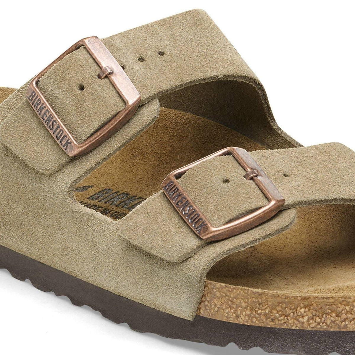 Birkenstock  Taupe  Slide  Sandals  8  New  With  Box   $155