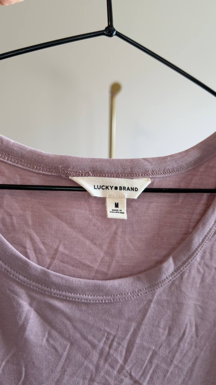 Lucky Brand Short Sleeve Sandwash Dolman Tee Nostalgias Size M NWOT $39.50