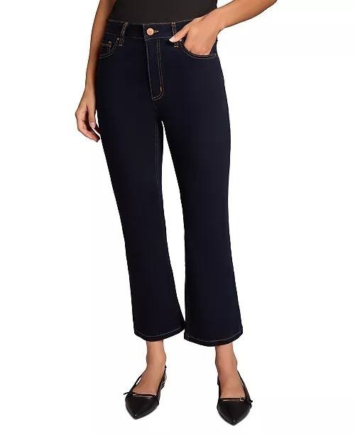 Jones New York Petite High Rise Kick Flare Cropped Jeans Indigo 6 NWT $79.50