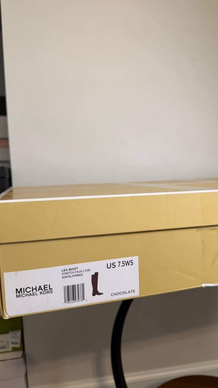 Michael Michael Kors Tall Boots 7.5W Chocolate Faux Suede New in Box MSRP $175