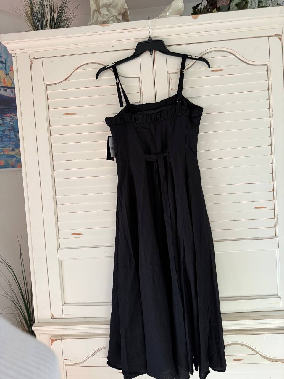 Taylor Dress 12 Black Sleeveless Fit & Flare Tie-Front NWT MSRP $138 Elegant