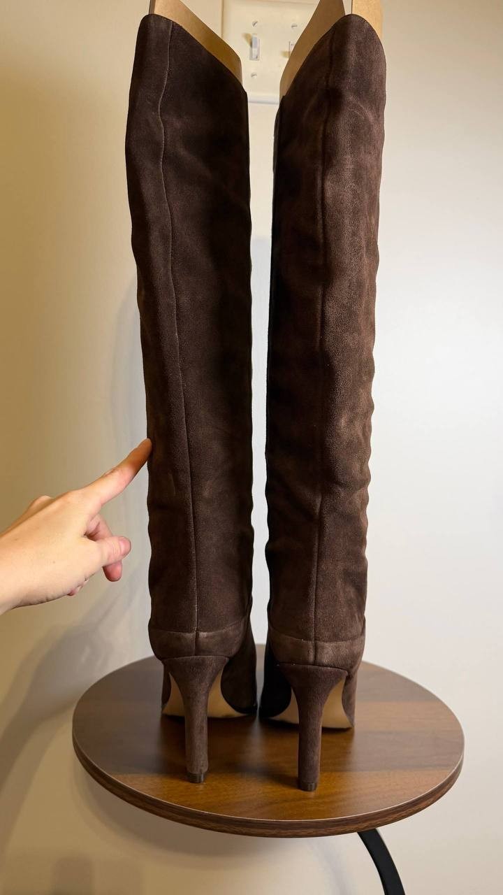 Vince Camuto Sorina Boots 7.5M Brownie Suede Knee‑High Slouchy NIB msrp$259