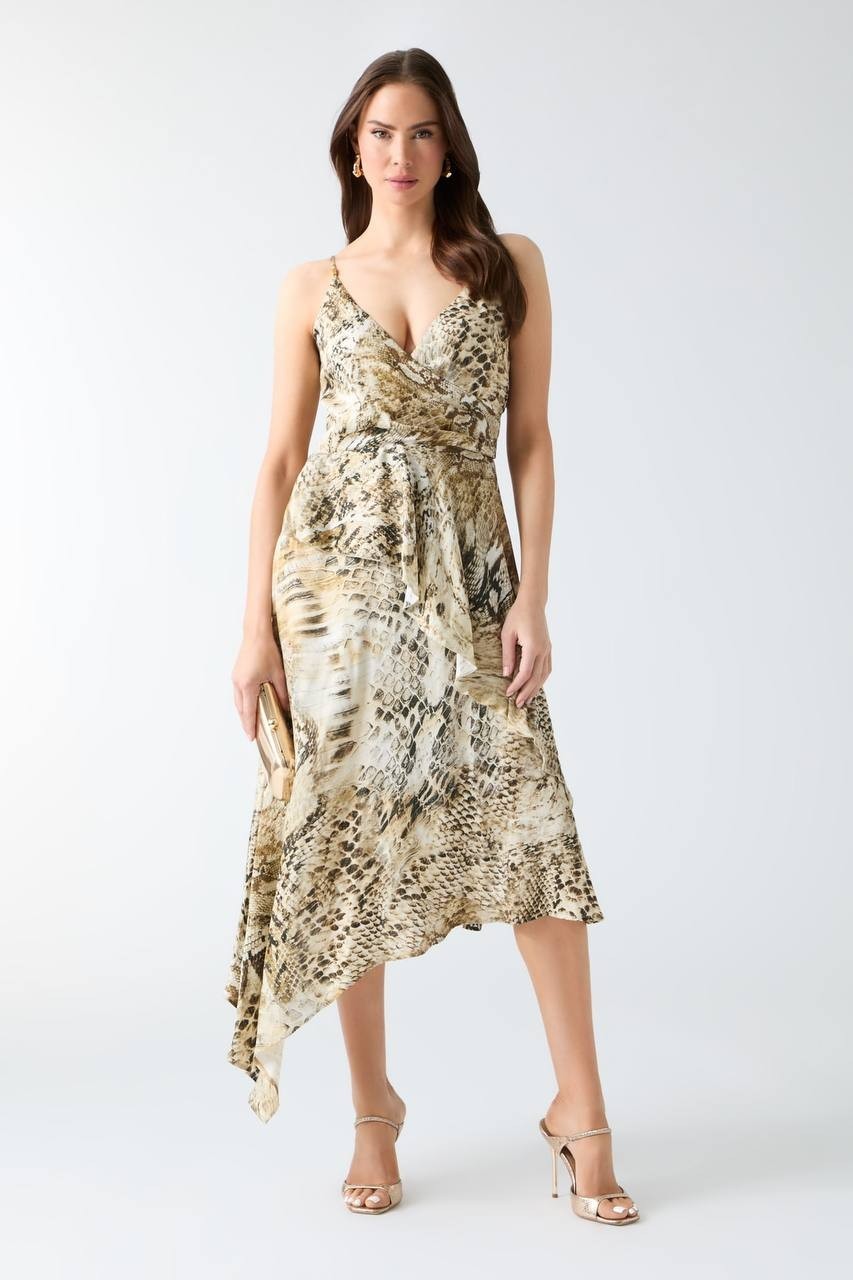 Marciano by Guess Asymmetrical Dress Jumble Skin 2 NWT $350.00