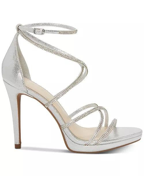Jessica  Simpson  High  Heel  Sandals  Platinum  7.5M  New  $99