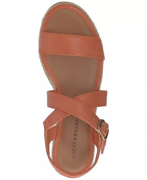 Lucky Brand Espadrille Sandals 9M Igneous Leather – New in Box MSRP $89