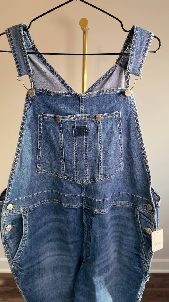 We The Free Good Luck Denim Overalls Light Beam XS NWT $148